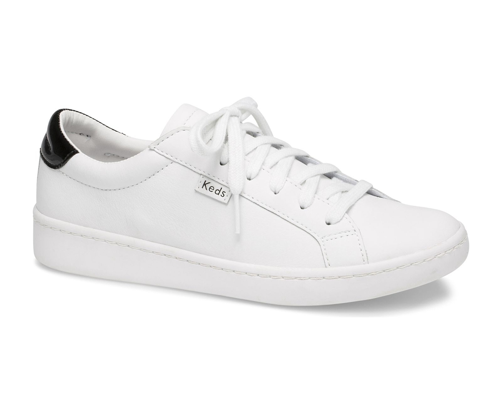 Basket Keds Femme Blanche - Ace Cuir - 315-DZFRKH